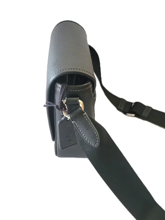 Coach CAT13 Lucas Crossbody Charcoal Signature Jacquard Black Messenger Bag - Picture 3 of 7